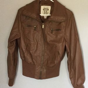 Faux leather jacket